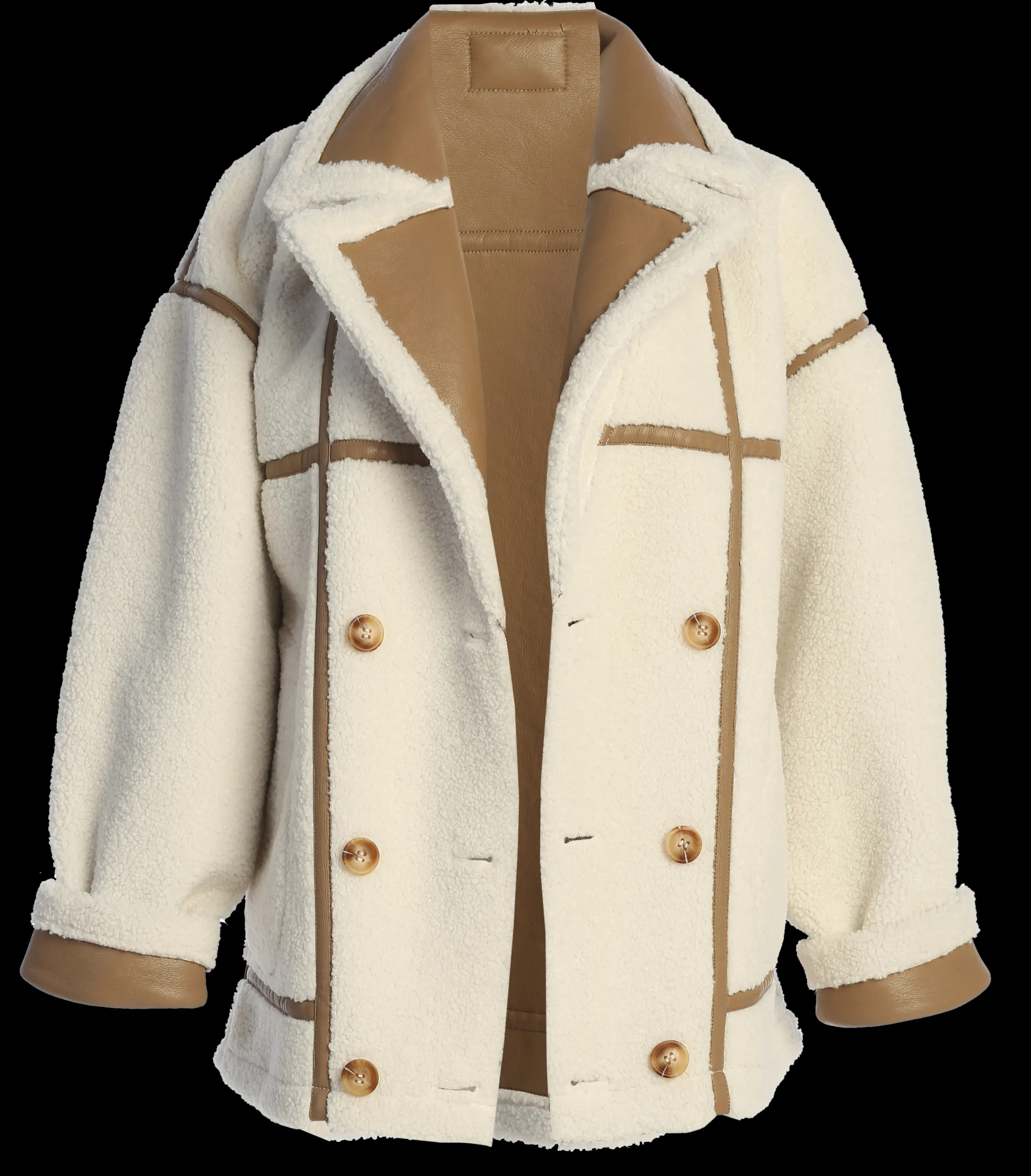 tan_never_settle_reversib_2.webp JLUXLABEL Tan Never Settle Reversible Teddy Jacket