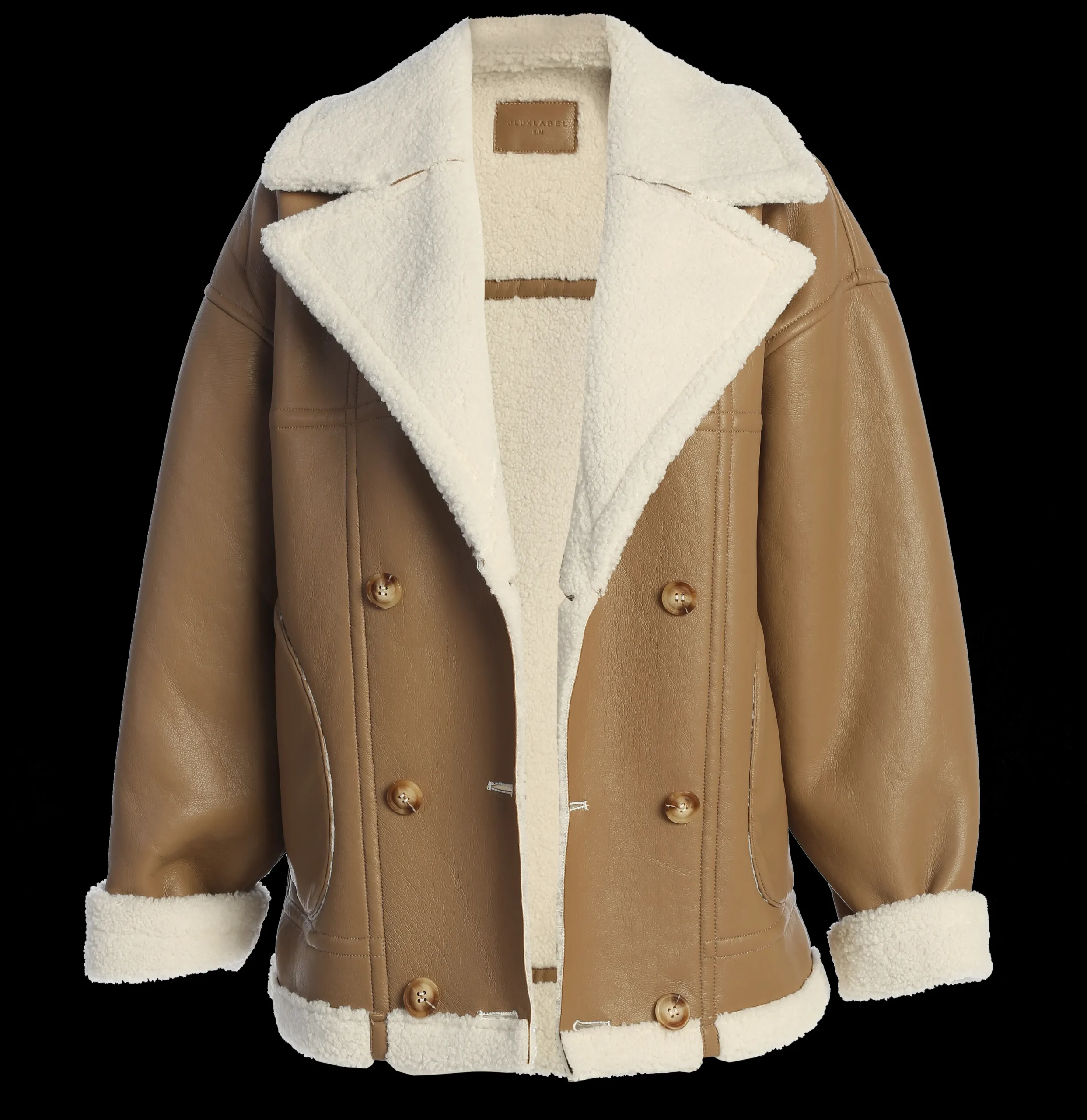 tan_never_settle_reversib_5.webp JLUXLABEL Tan Never Settle Reversible Teddy Jacket