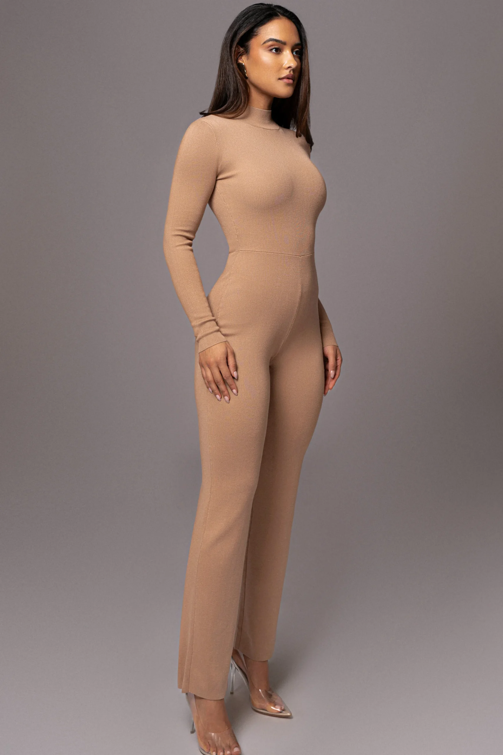 tan_noel_sweater_knit_jum_2.webp JLUXLABEL Tan Noel Sweater Knit Jumpsuit
