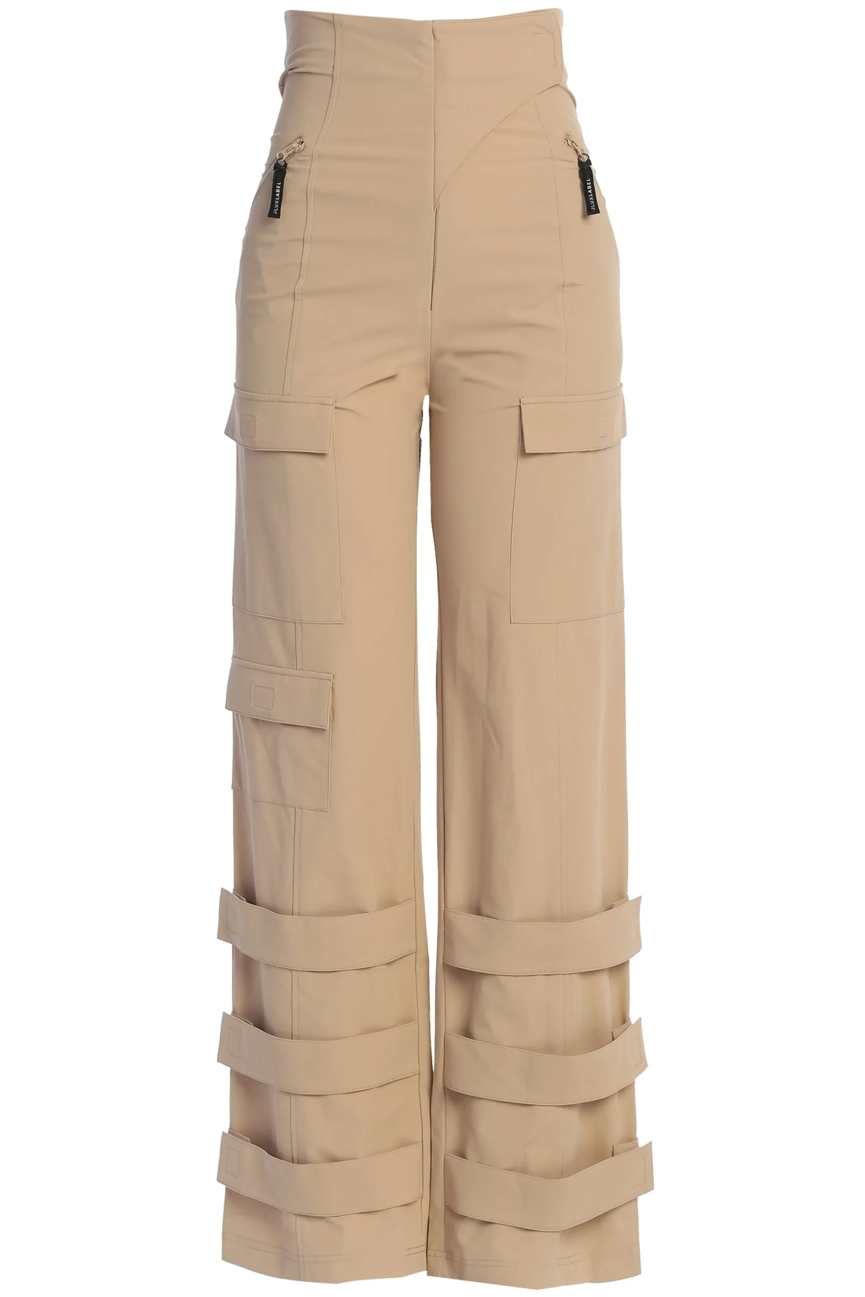 tan_nyah_nylon_utility_pa_1.webp JLUXLABEL Tan Nyah Nylon Utility Pants