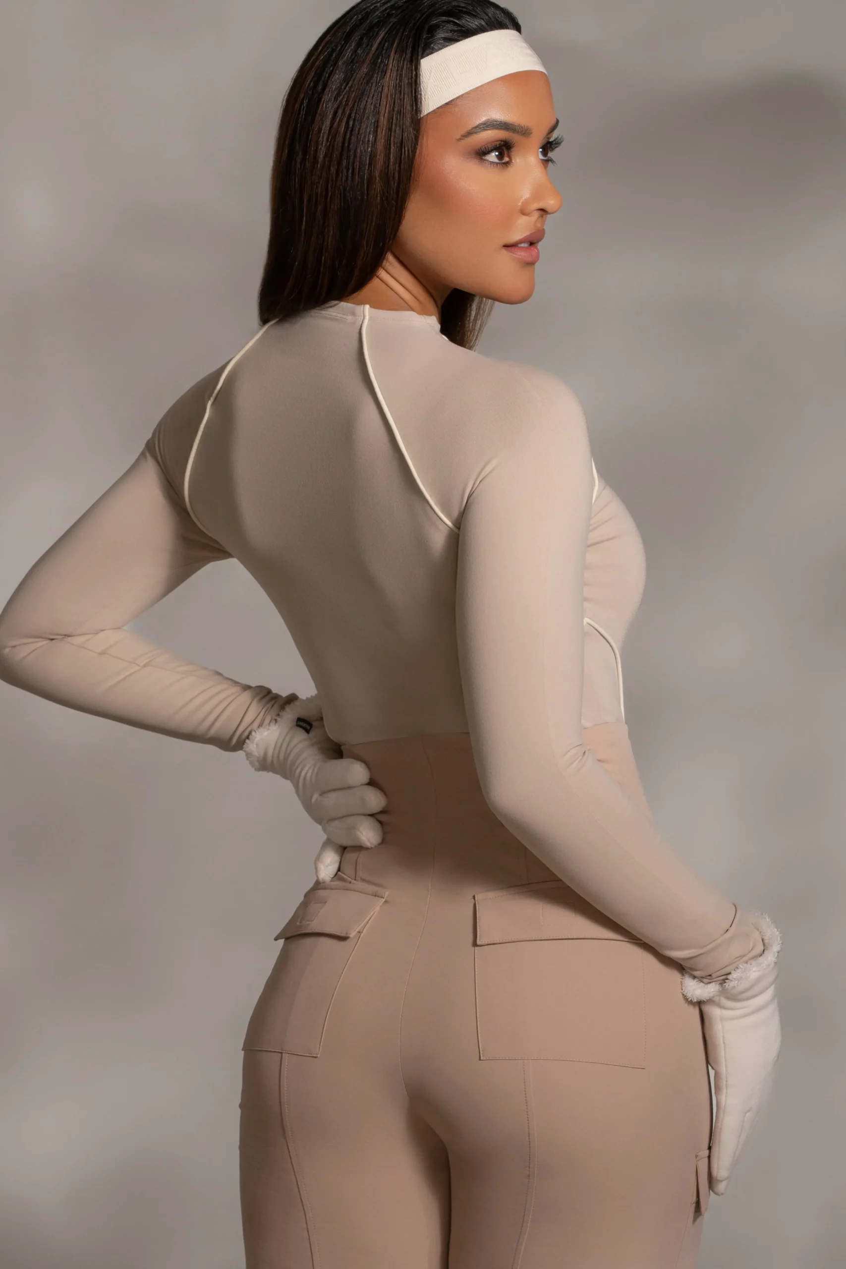 tan_nyah_nylon_utility_pa_9.webp JLUXLABEL Tan Nyah Nylon Utility Pants