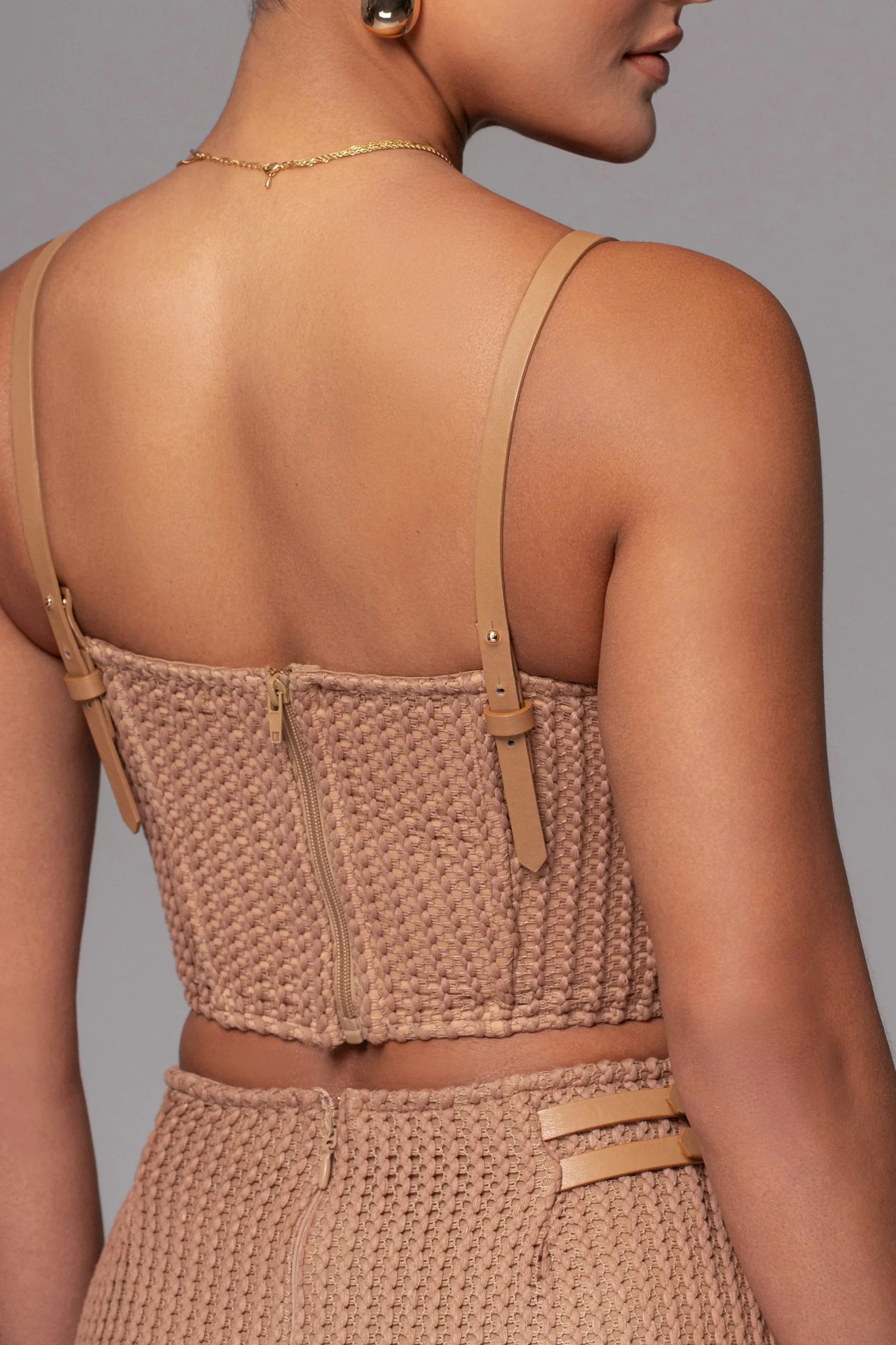tan_textured_harley_corse_15.webp JLUXLABEL Tan Textured Harley Corset Top