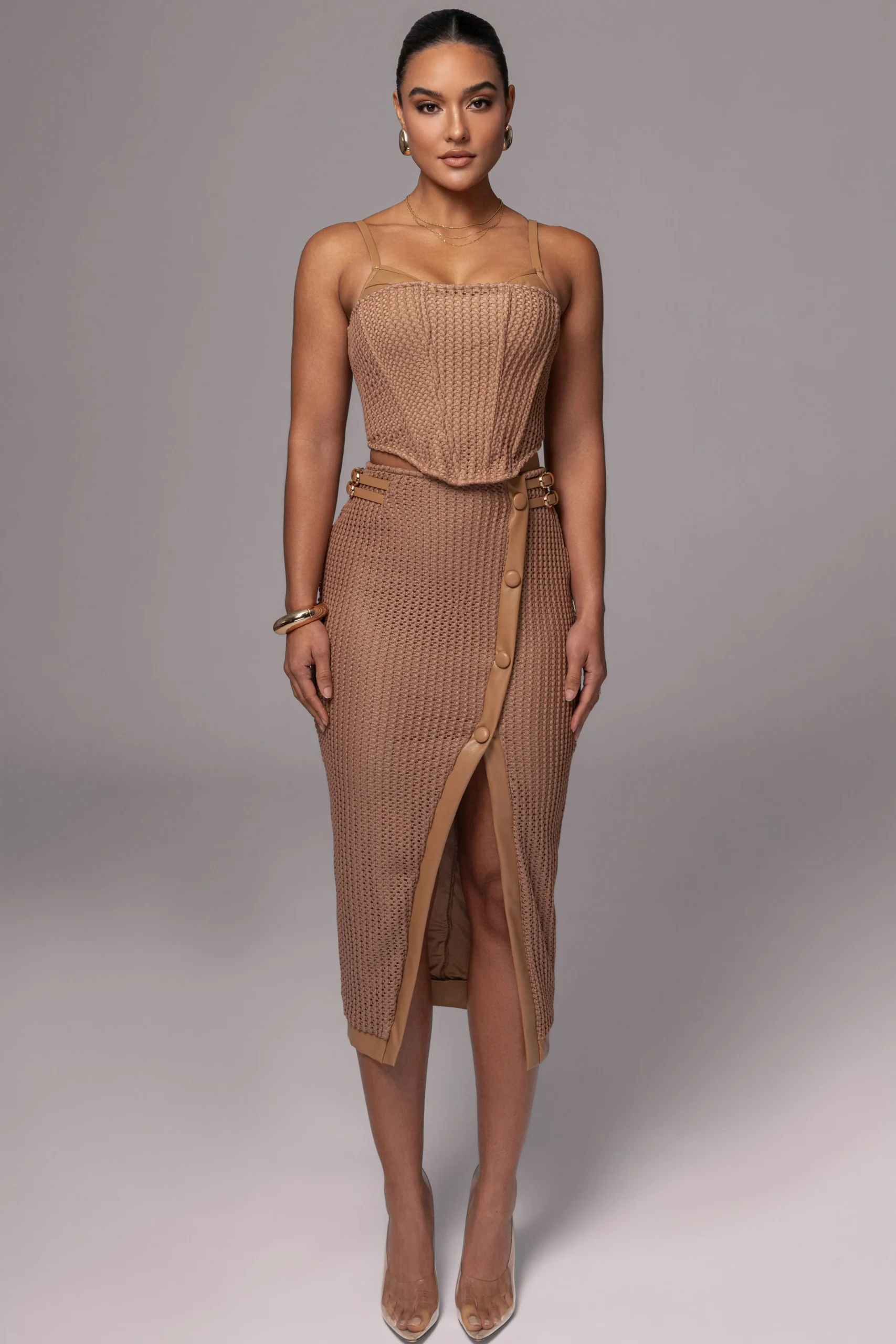 tan_textured_harley_corse_2.webp JLUXLABEL Tan Textured Harley Corset Top