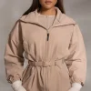 JLUXLABEL Tan Willow Belted Jacket