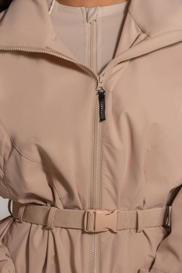 JLUXLABEL Tan Willow Belted Jacket