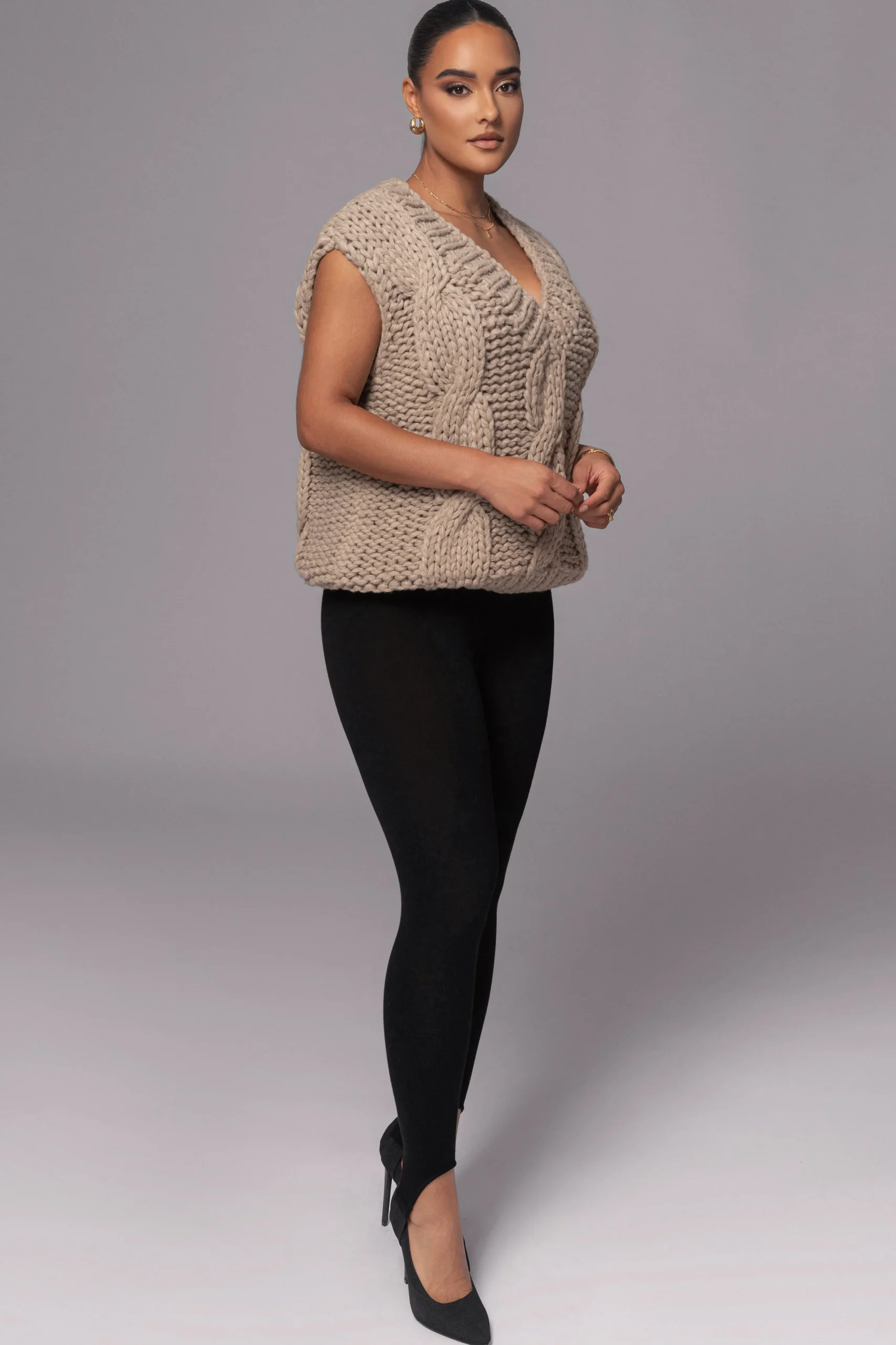 taupe_mari_cable_knit_ves_5.webp JLUXLABEL Taupe Mari Cable Knit Vest