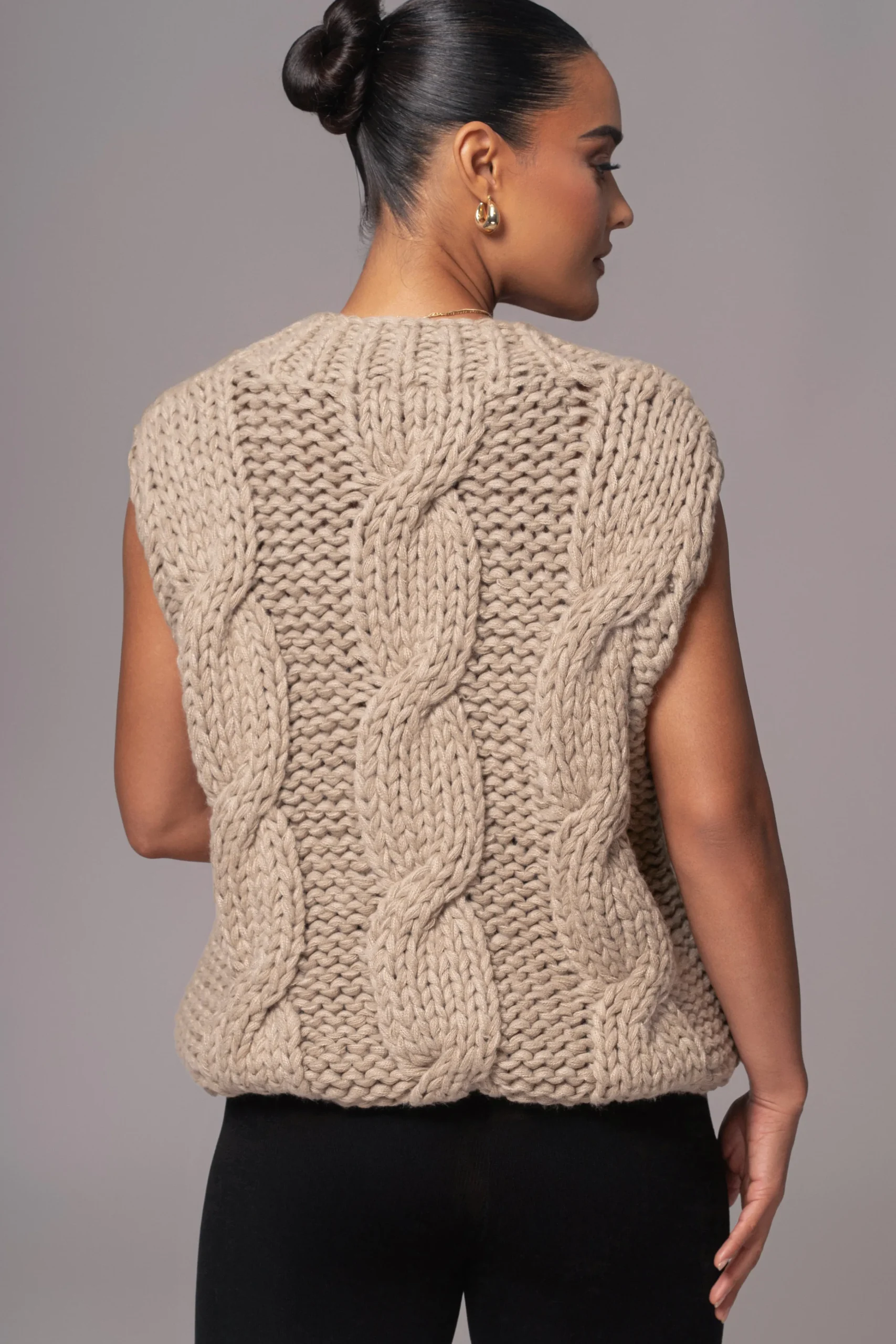 taupe_mari_cable_knit_ves_6.webp JLUXLABEL Taupe Mari Cable Knit Vest