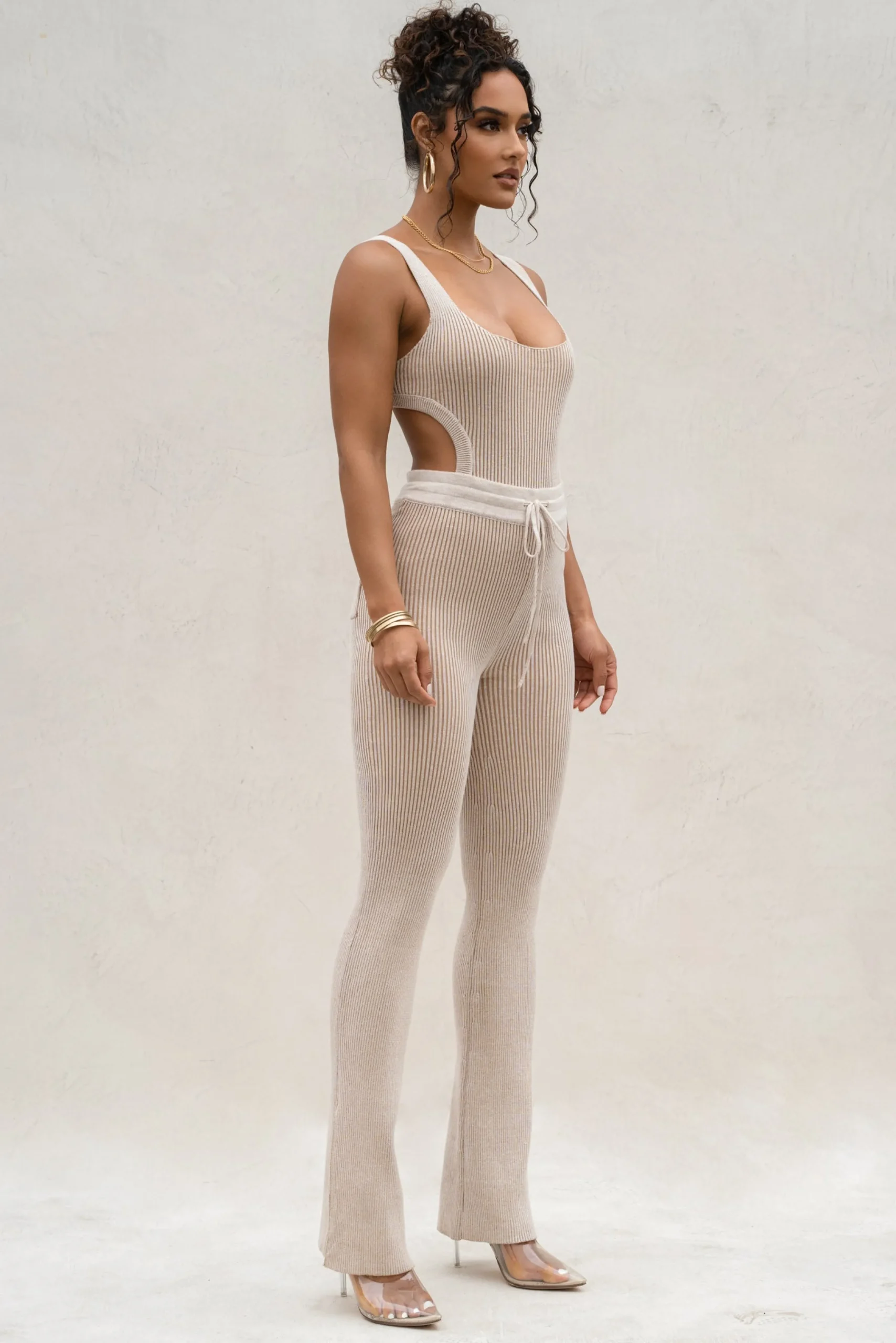 taupewhite_faya_ribbed_pa_3.webp JLUXLABEL Taupe/White Faya Ribbed Pants