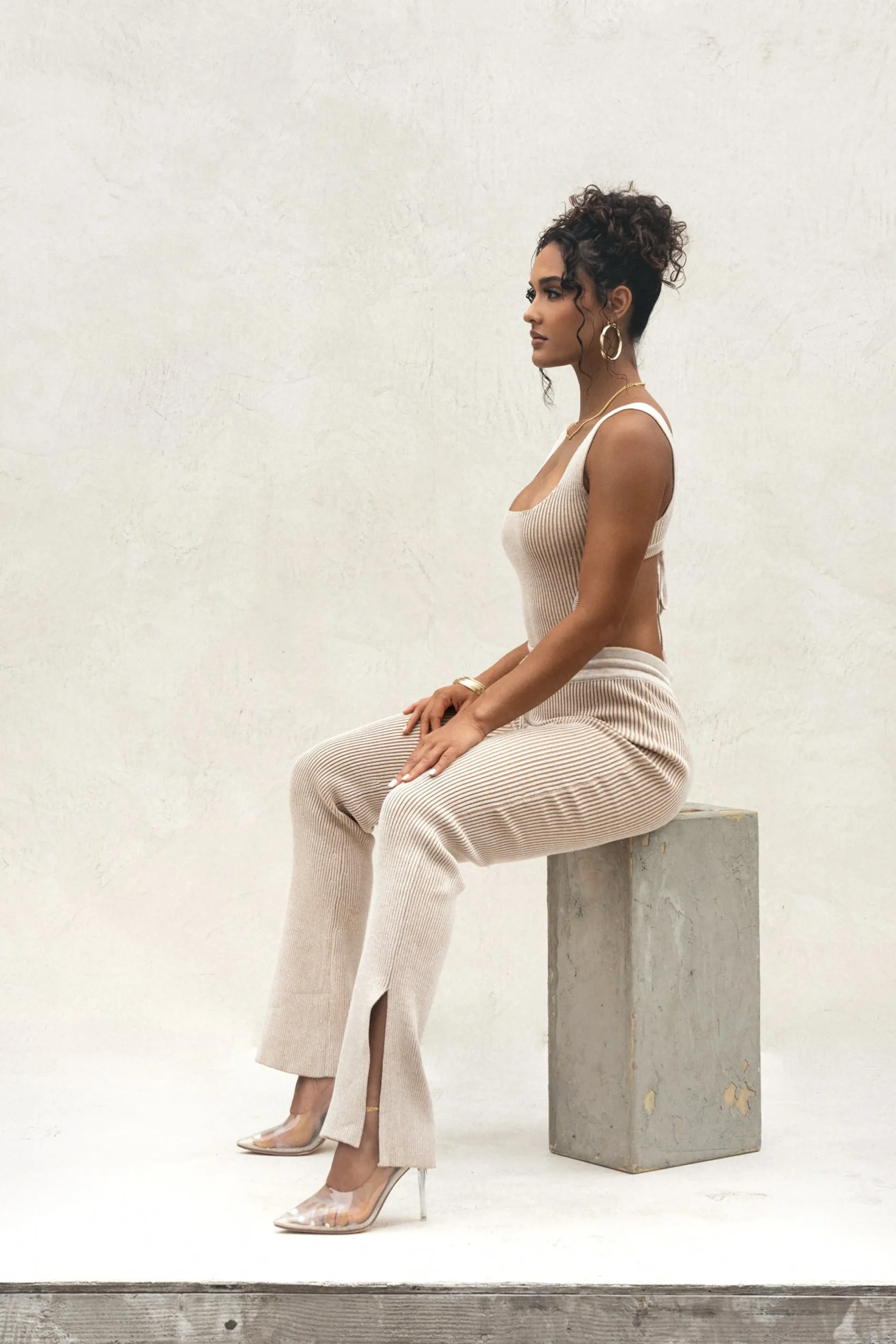 taupewhite_faya_ribbed_pa_9.webp JLUXLABEL Taupe/White Faya Ribbed Pants