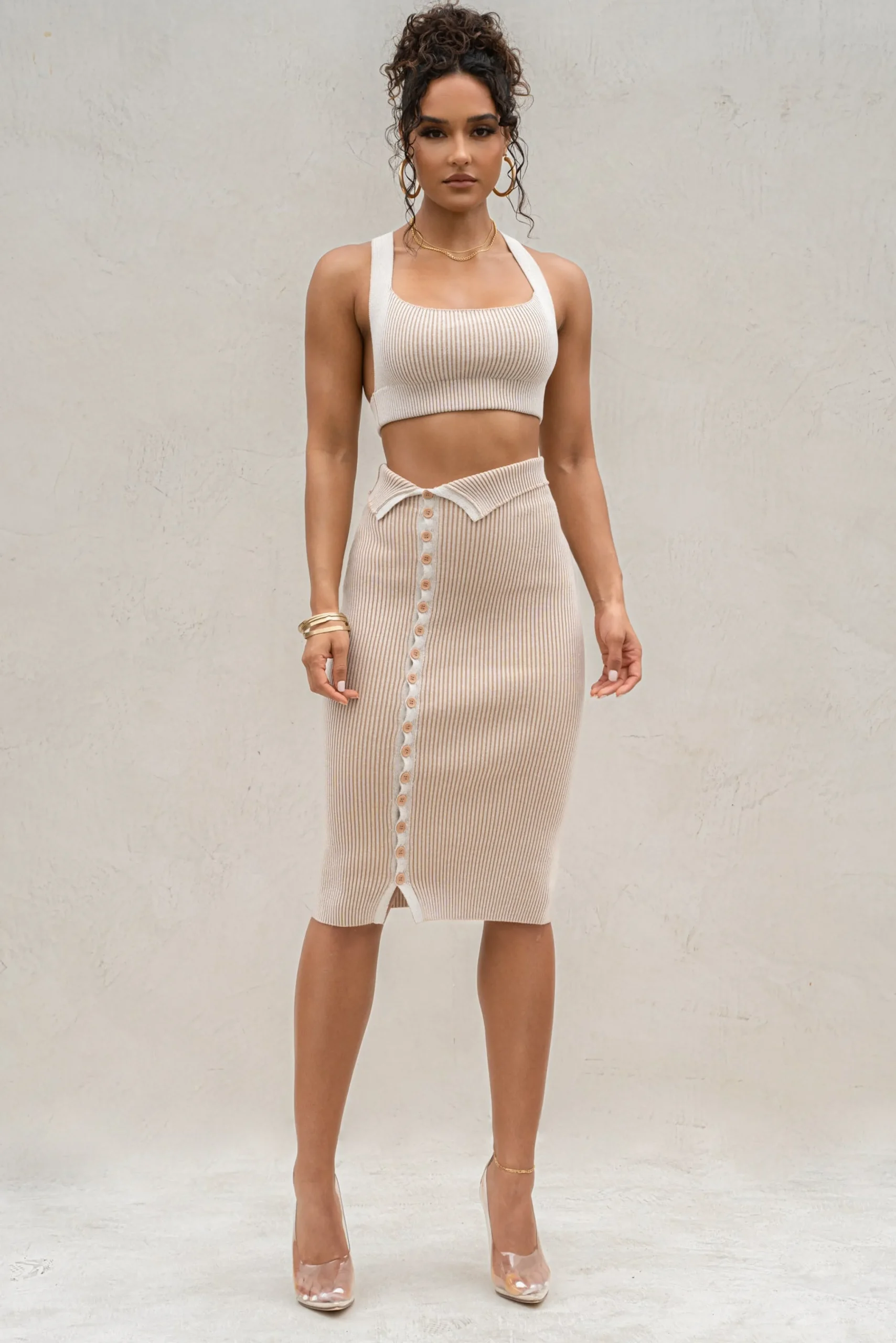 taupewhite_jodie_ribbed_t_1.webp JLUXLABEL Taupe/White Jodie Ribbed Top