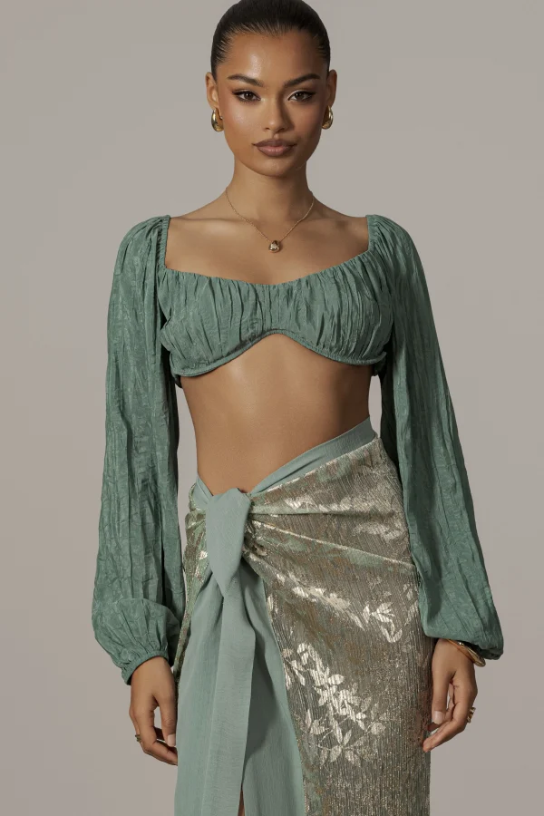 JLUXLABEL Teal Carey Long Sleeve Top