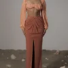 JLUXLABEL Terra Cotta Dreamland Linen Skirt