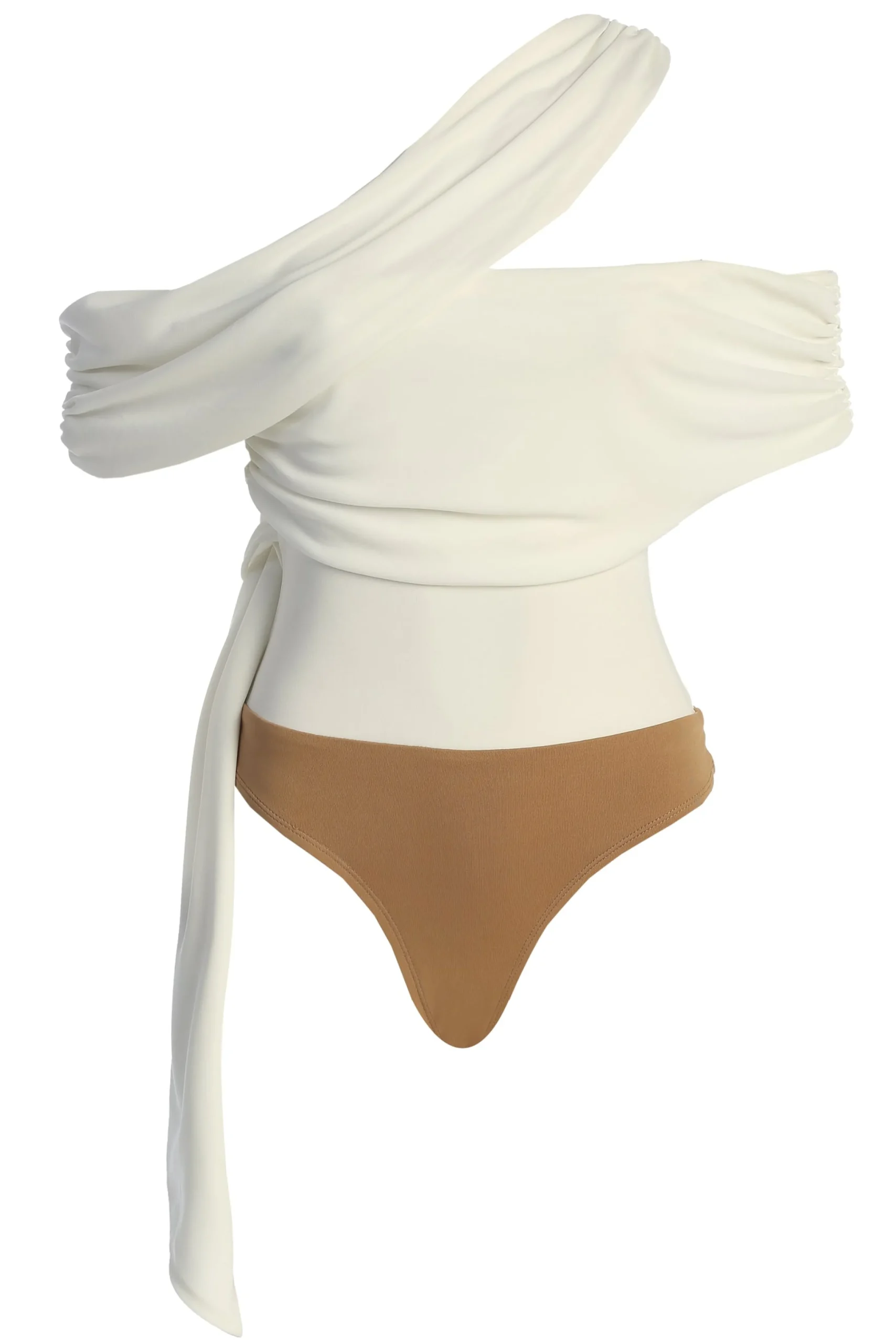 white_above_all_drape_bod_1.webp JLUXLABEL White Above All Drape Bodysuit