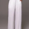 JLUXLABEL White After Sunset Pleated Pants