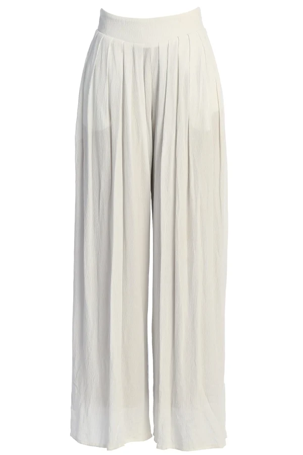 JLUXLABEL White After Sunset Pleated Pants