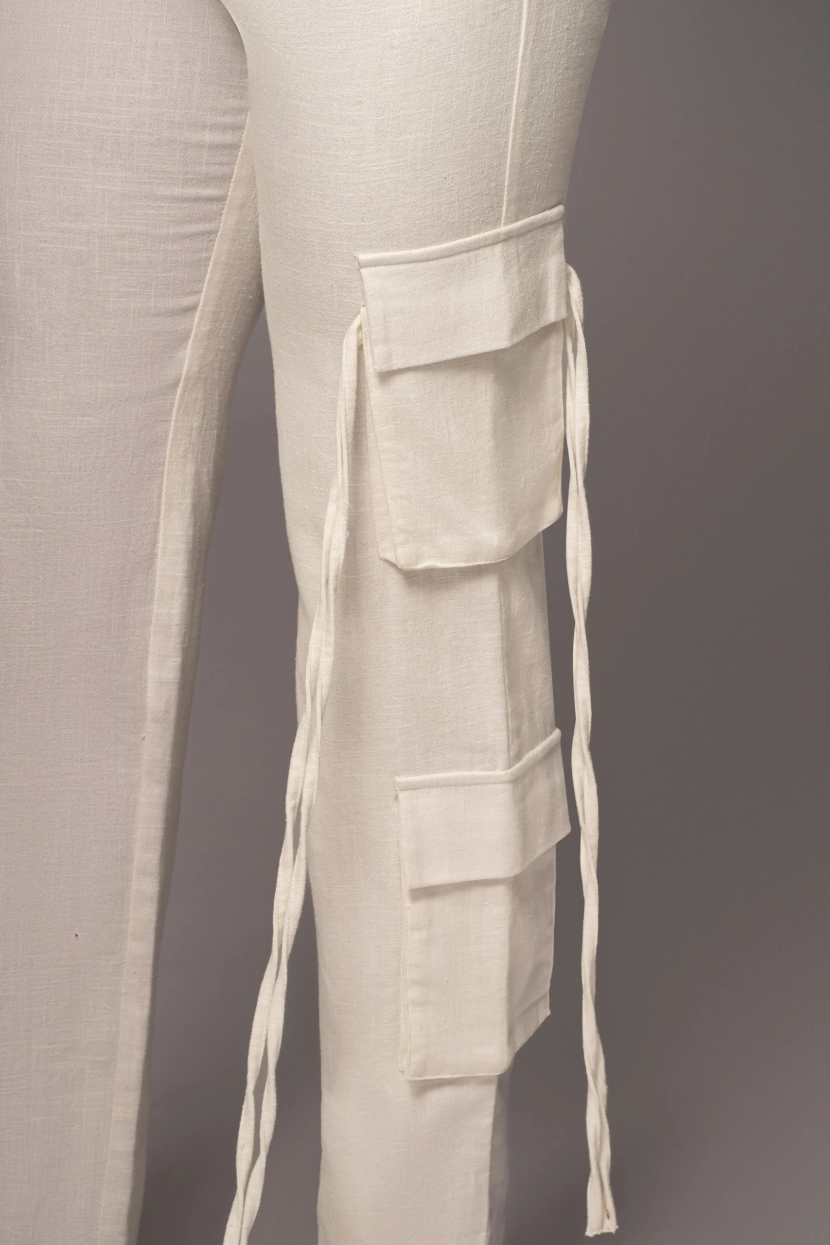 white_better_half_linen_u_12.webp JLUXLABEL White Better Half Linen Utility Pants