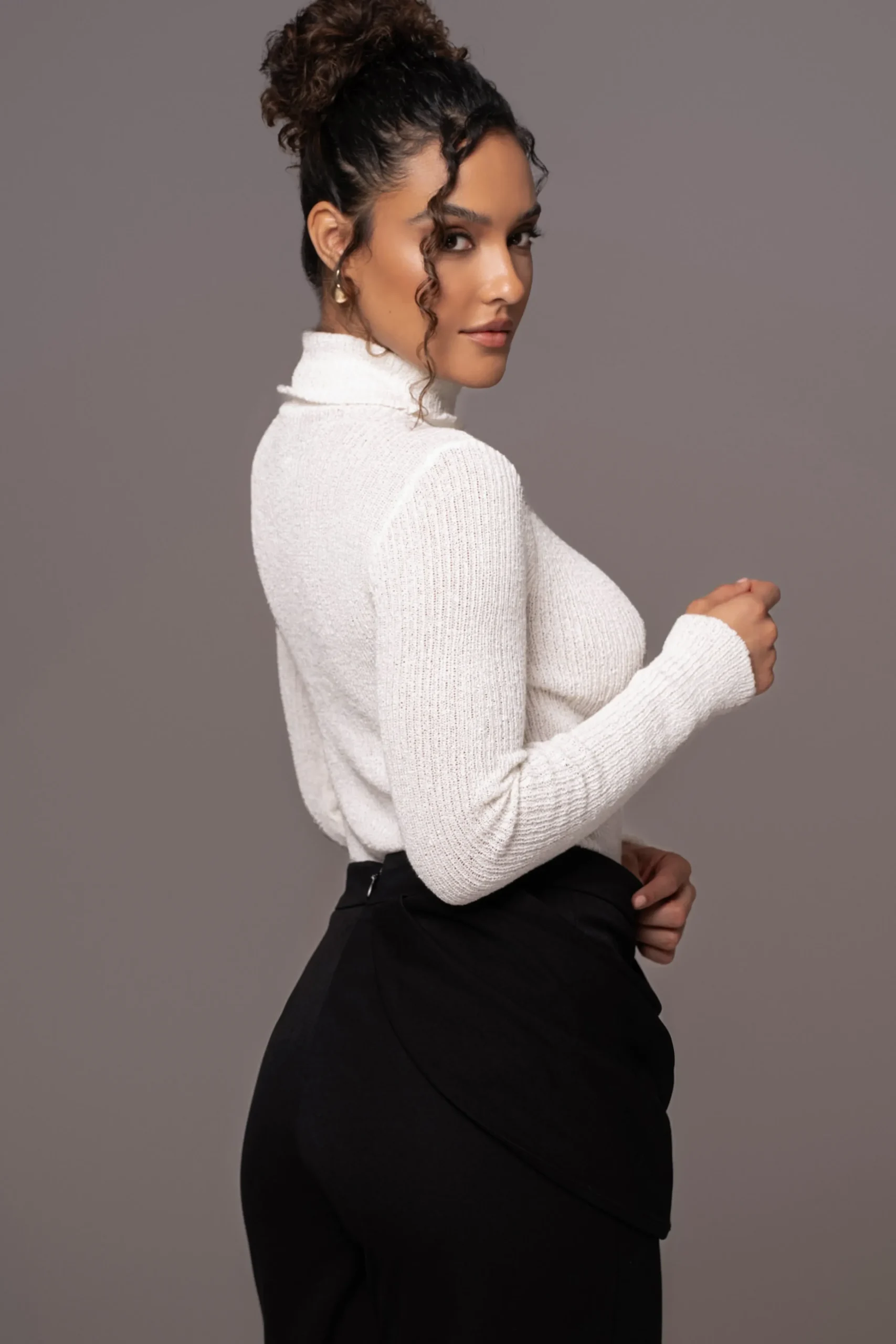 white_carli_turtle_neck_t_3.webp JLUXLABEL White Carli Turtle Neck Top