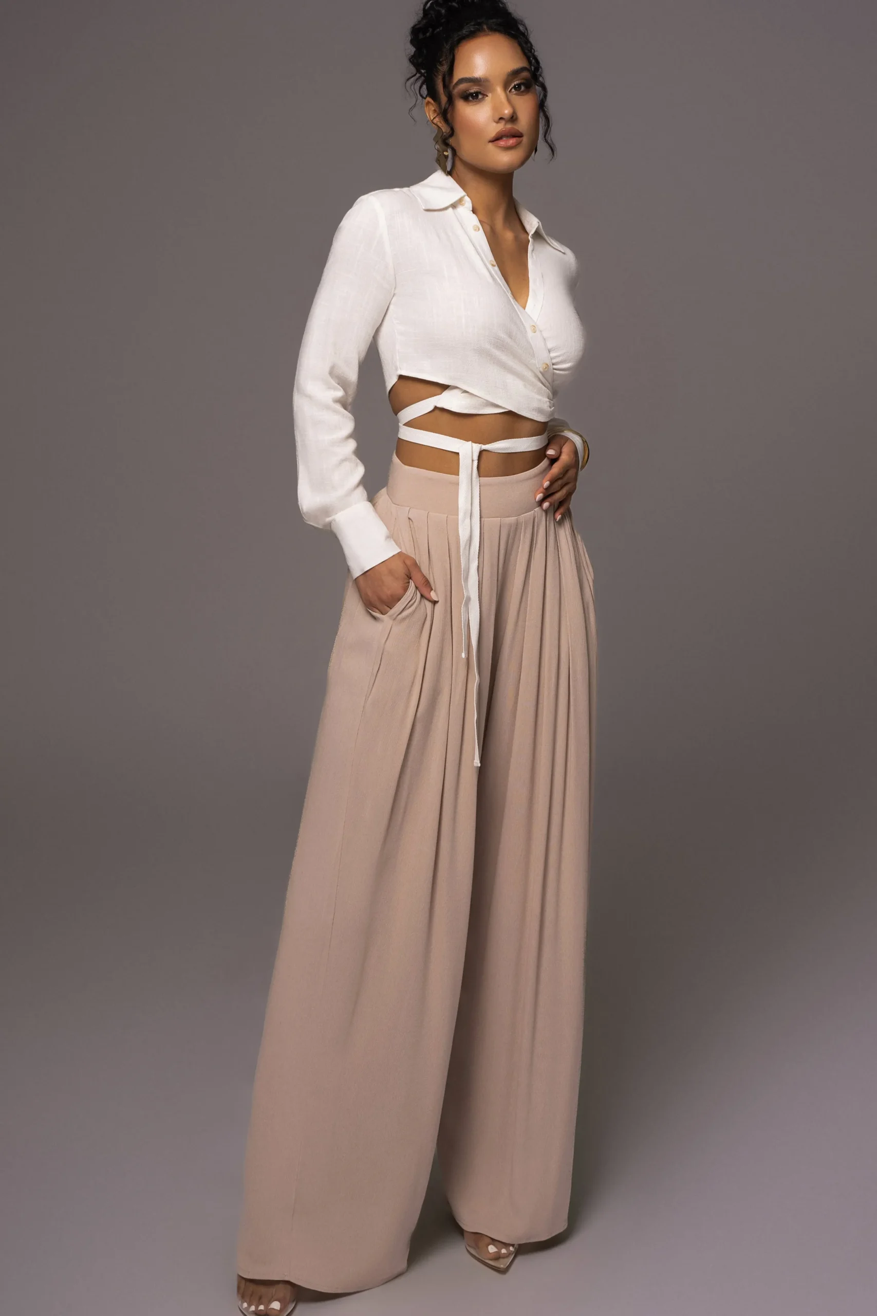 white_drift_away_linen_wr_2.webp JLUXLABEL White Drift Away Linen Wrap Top