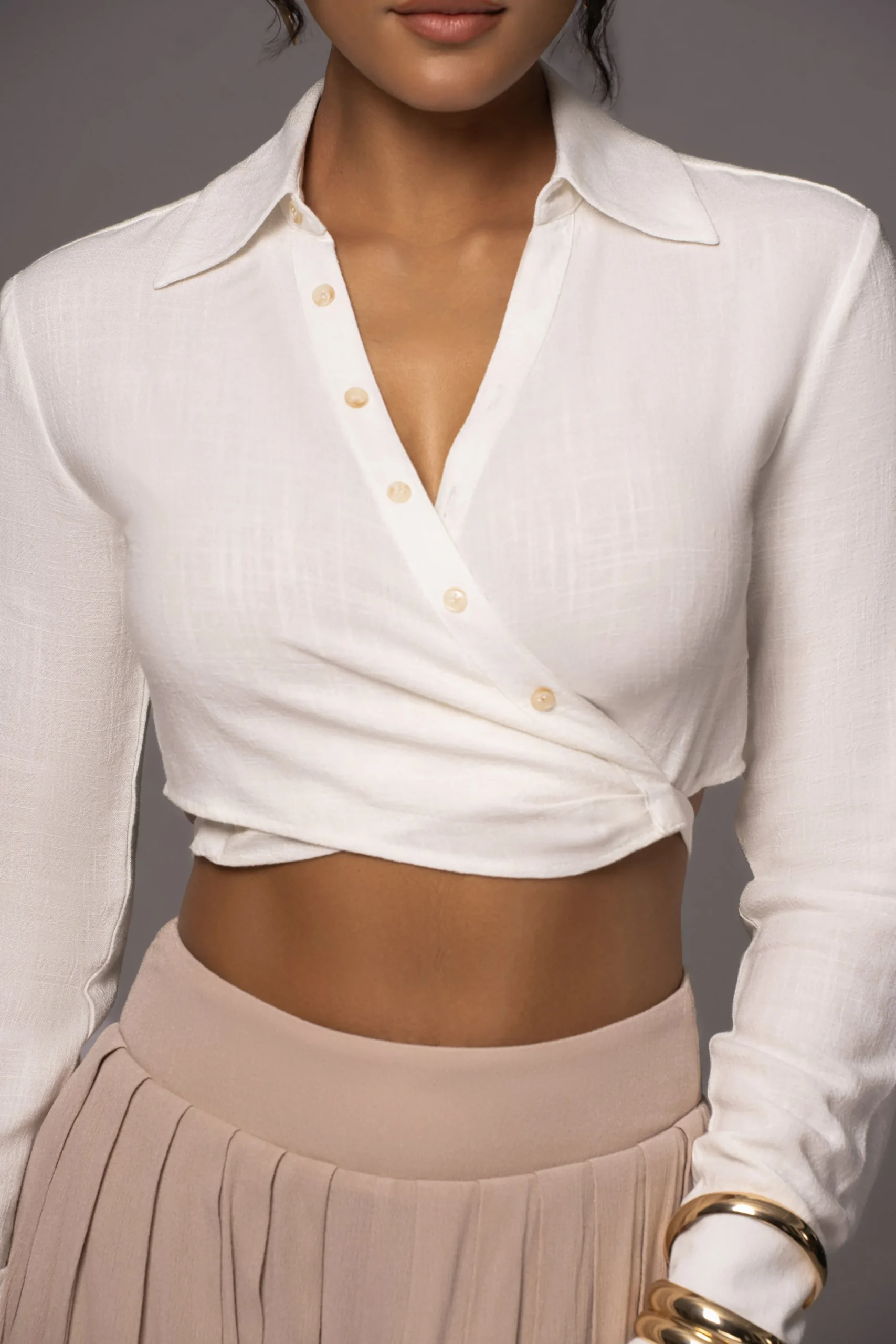 white_drift_away_linen_wr_3.webp JLUXLABEL White Drift Away Linen Wrap Top