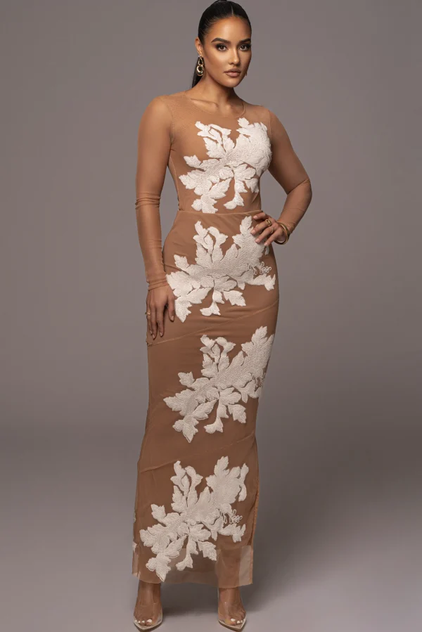 JLUXLABEL White Edena Embroidered Midi Skirt