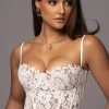 JLUXLABEL White Grecia Lace Bustier Top
