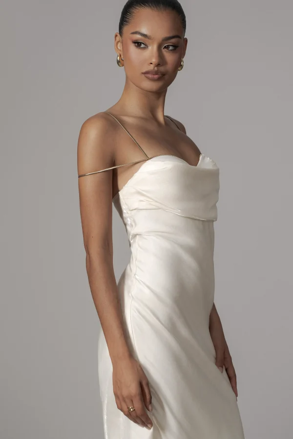 JLUXLABEL White Iridescent Visions Of You Dress