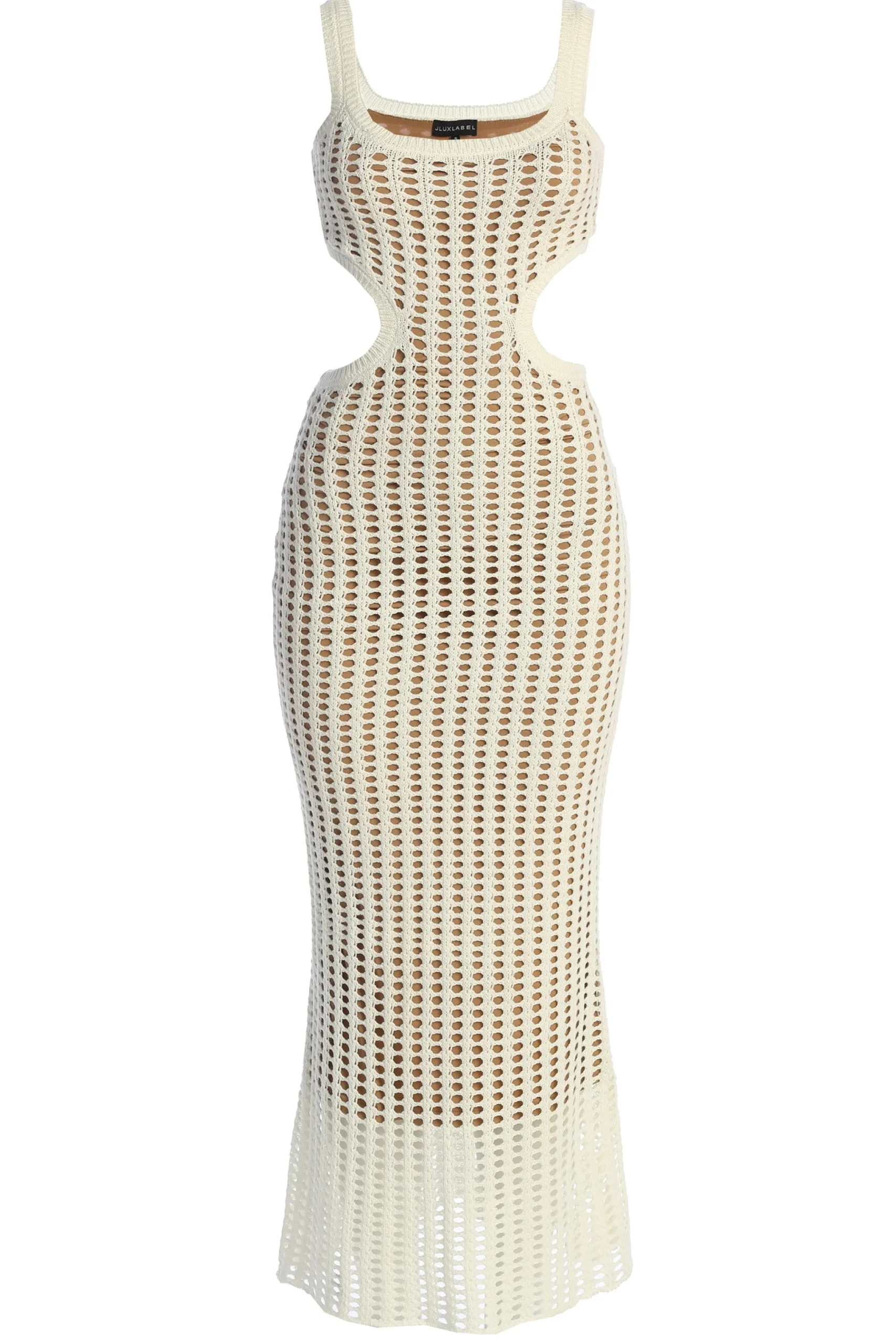 white_melrose_cutout_midi_1.webp JLUXLABEL White Melrose Cutout Midi Dress