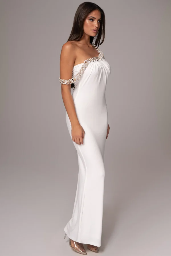 JLUXLABEL White Monette Asymmetric Dress