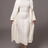 JLUXLABEL White Stepping Out Sweater Cardigan