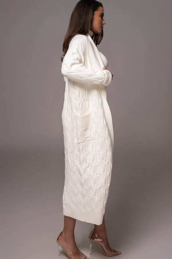 JLUXLABEL White Stepping Out Sweater Cardigan