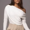 JLUXLABEL White Ultra High Neck Bodysuit