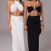JLUXLABEL White/Black Venus Reversible Skirt Set