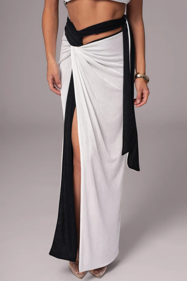 JLUXLABEL White/Black Venus Reversible Skirt Set
