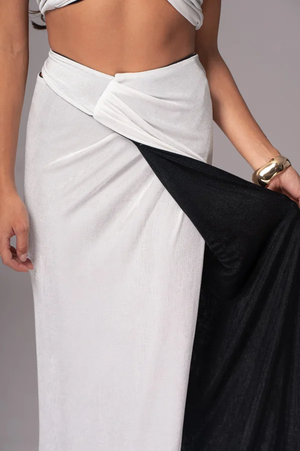JLUXLABEL White/Black Venus Reversible Skirt Set