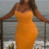 JLUXLABEL Yellow Catalina Lurex Knit Maxi Dress