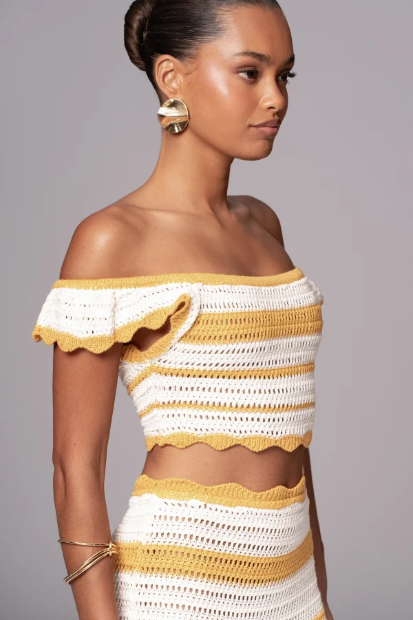 JLUXLABEL Yellow Corazon Ruffle Skirt Set