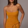JLUXLABEL Yellow Fenix Reversible Linen Corset