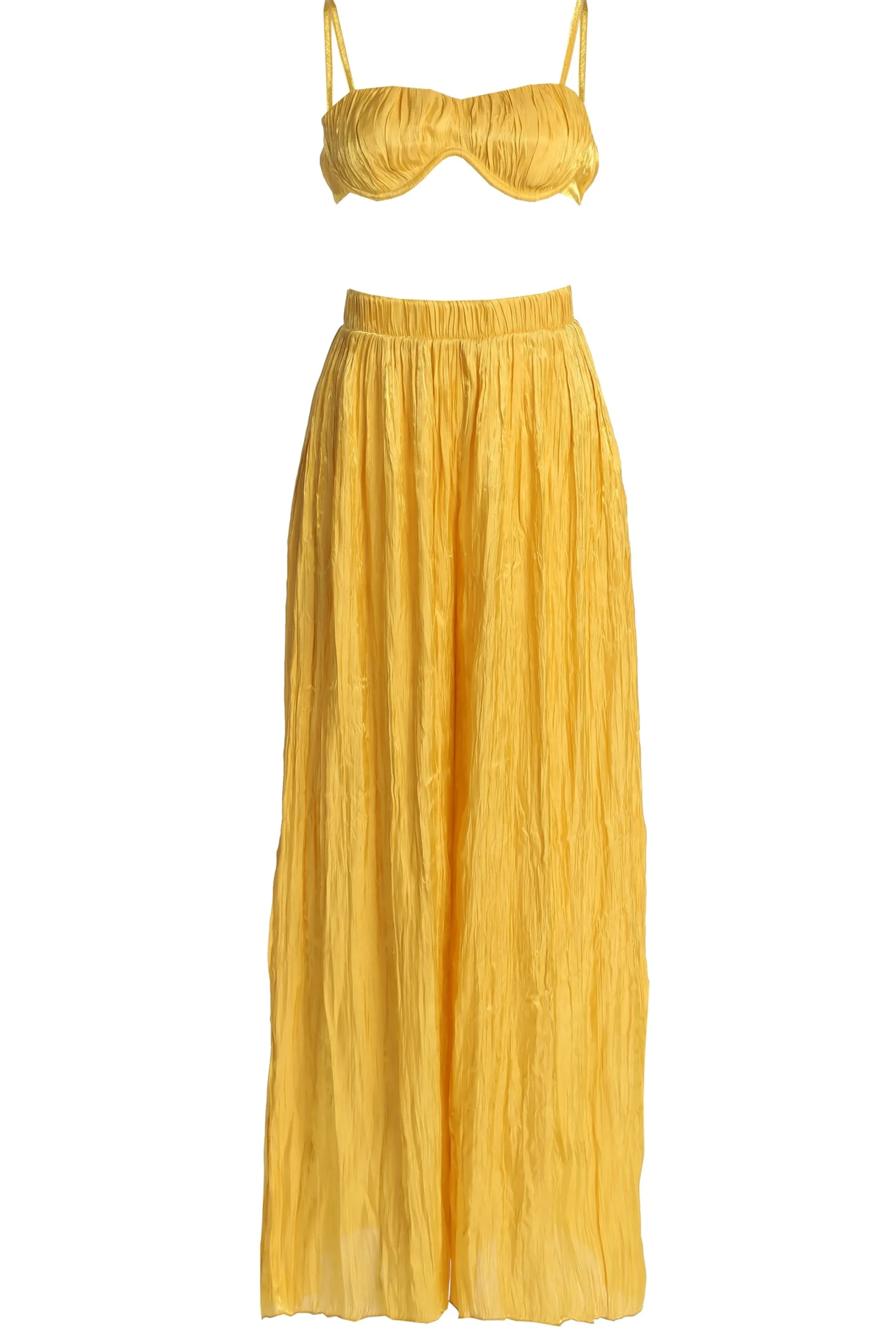 yellow_lets_get_away_sati_1.webp JLUXLABEL Yellow Lets Get Away Satin Pant Set