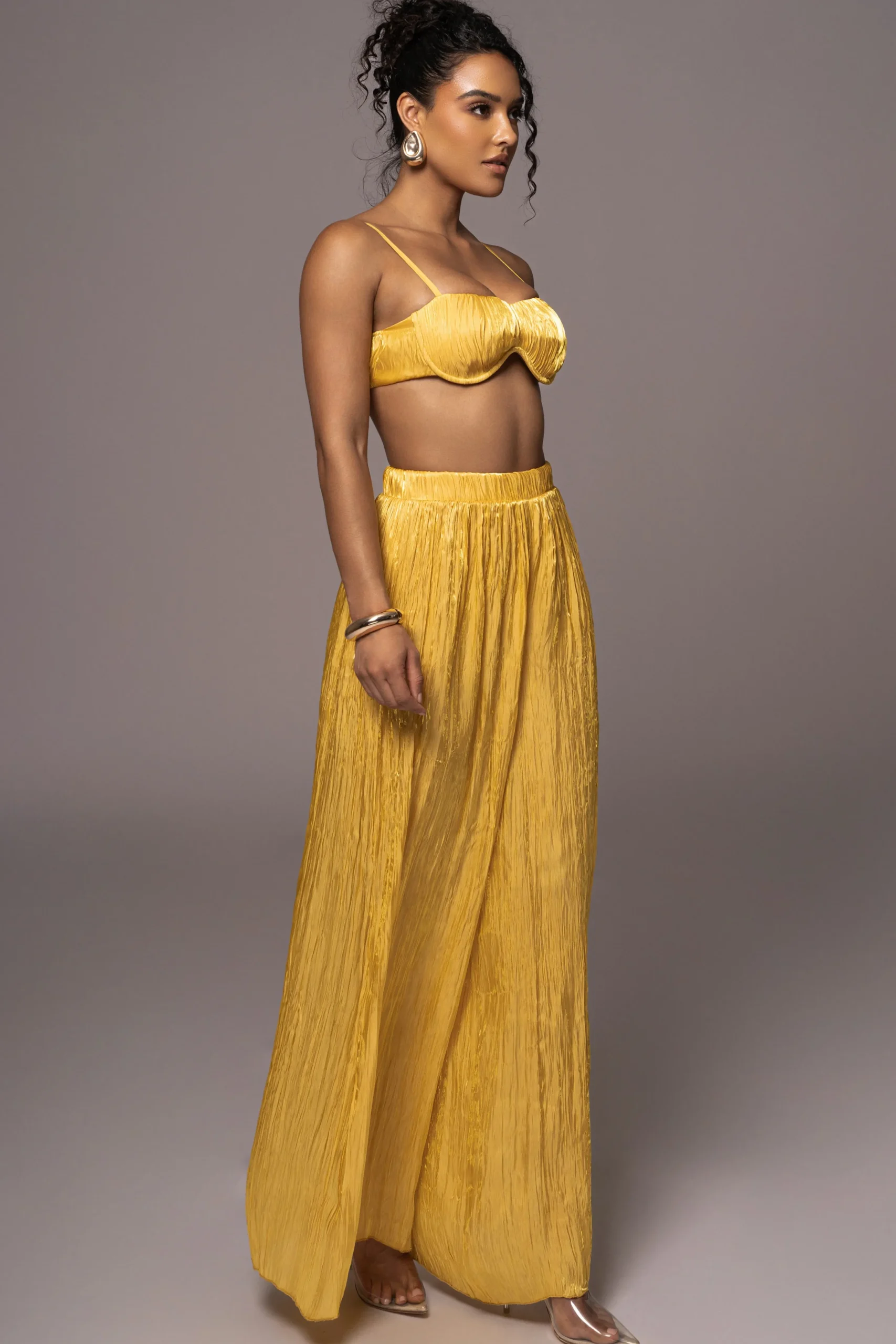 yellow_lets_get_away_sati_4.webp JLUXLABEL Yellow Lets Get Away Satin Pant Set