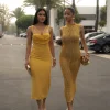 JLUXLABEL Yellow Linen Visions Of You Dress