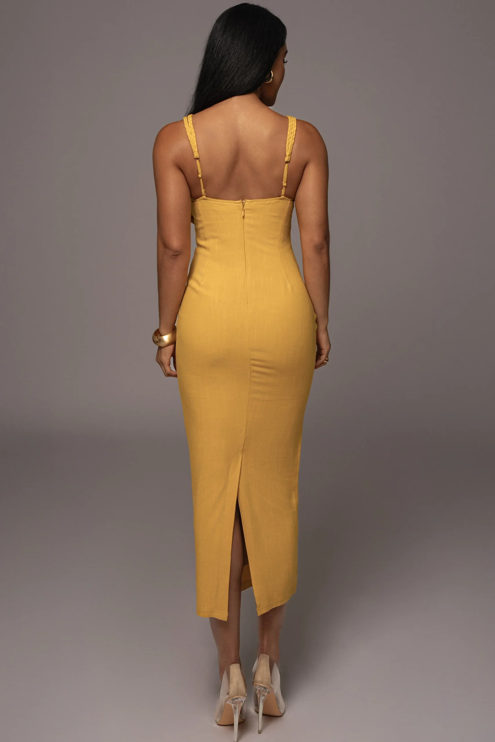 yellow_linen_visions_of_y_11.webp JLUXLABEL Yellow Linen Visions Of You Dress