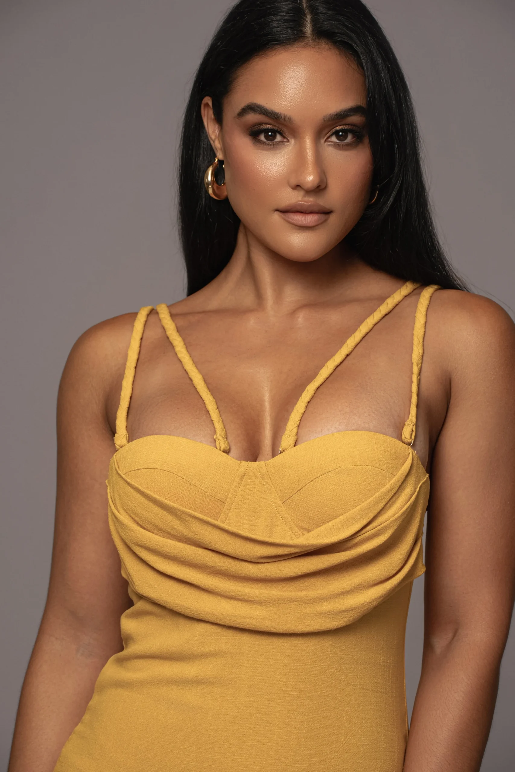 yellow_linen_visions_of_y_2.webp JLUXLABEL Yellow Linen Visions Of You Dress
