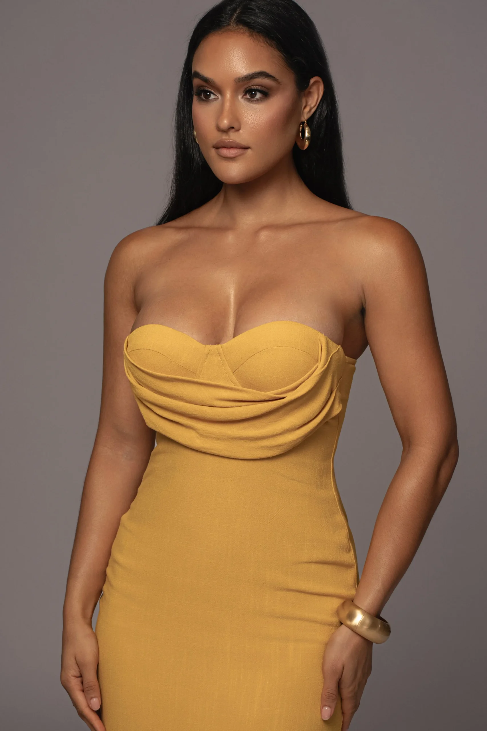 yellow_linen_visions_of_y_5.webp JLUXLABEL Yellow Linen Visions Of You Dress