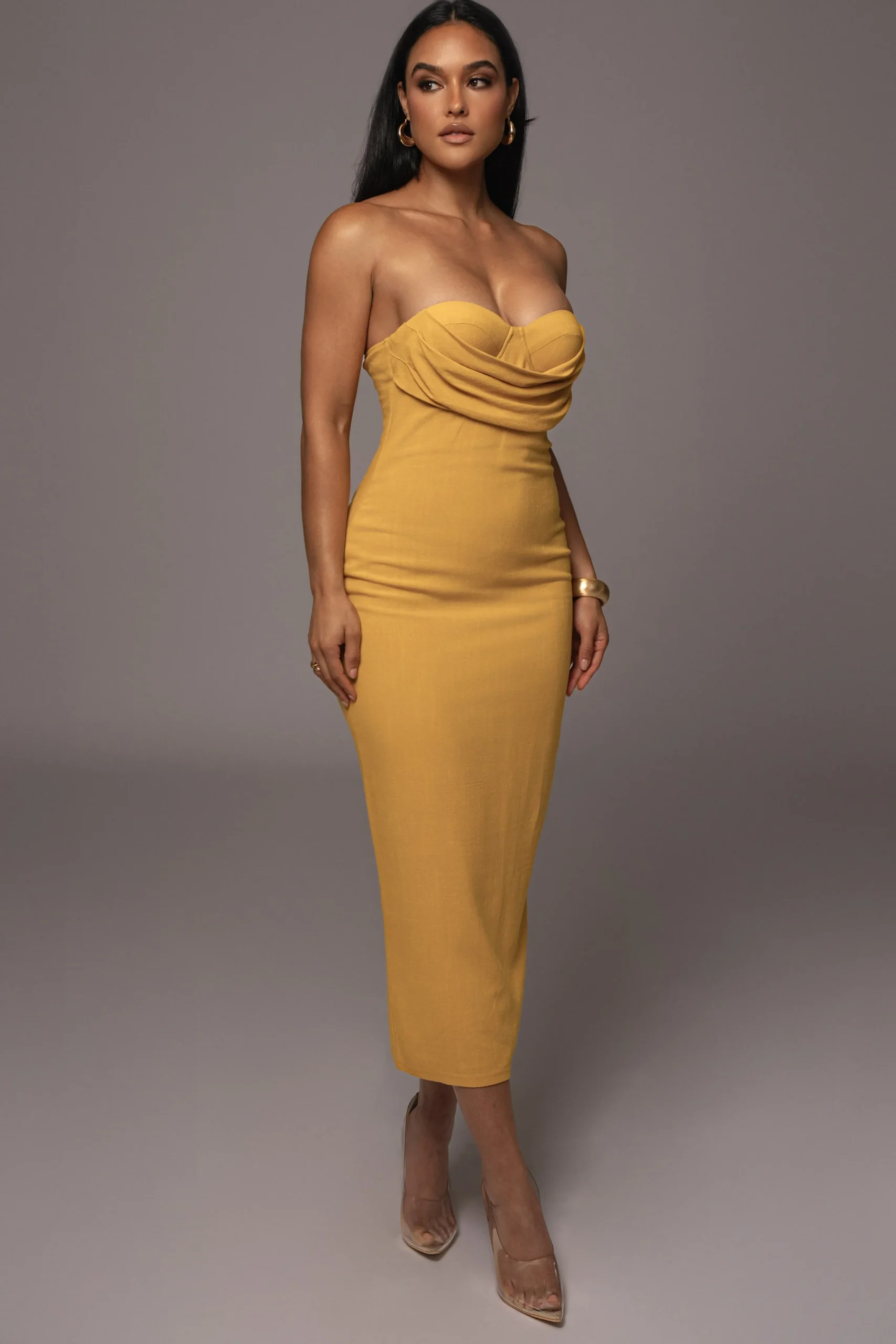 yellow_linen_visions_of_y_7.webp JLUXLABEL Yellow Linen Visions Of You Dress