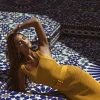 JLUXLABEL Yellow Moonrise Ribbed Maxi Dress