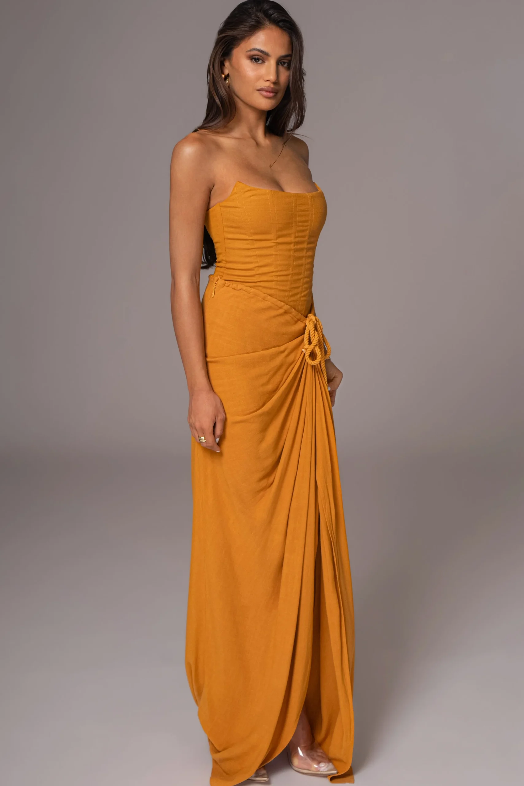 yellow_noelia_linen_slit__3.webp JLUXLABEL Yellow Noelia Linen Slit Skirt