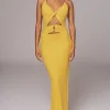 JLUXLABEL Yellow Secret Bloom Maxi Dress