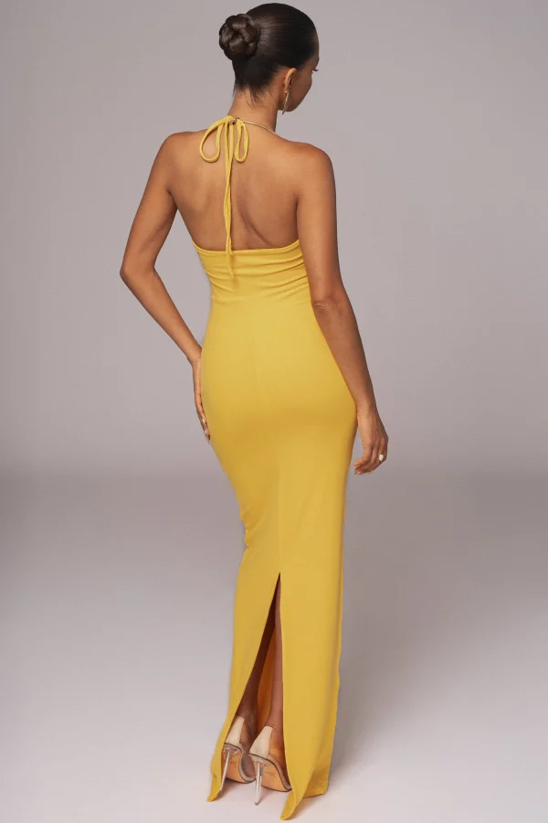 JLUXLABEL Yellow Secret Bloom Maxi Dress